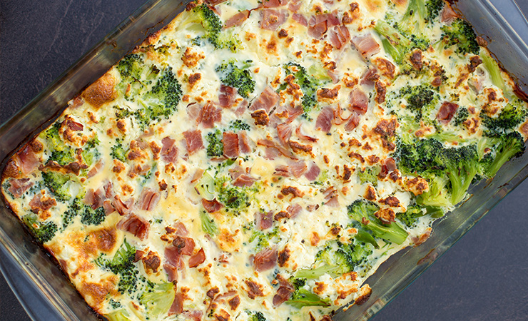 Broccoli, Mushroom and Pancetta Casserole